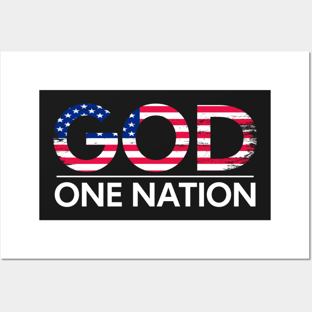 God one nation Wall Art by TEEPHILIC